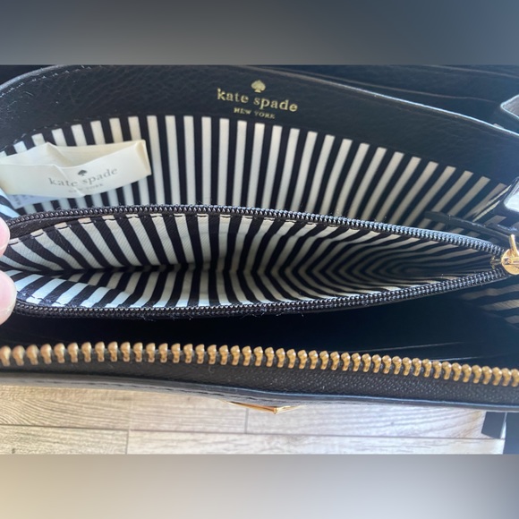 Kate Spade Leroy Street Neda Full Zip Black Leather Wallet - Picture 9 of 13